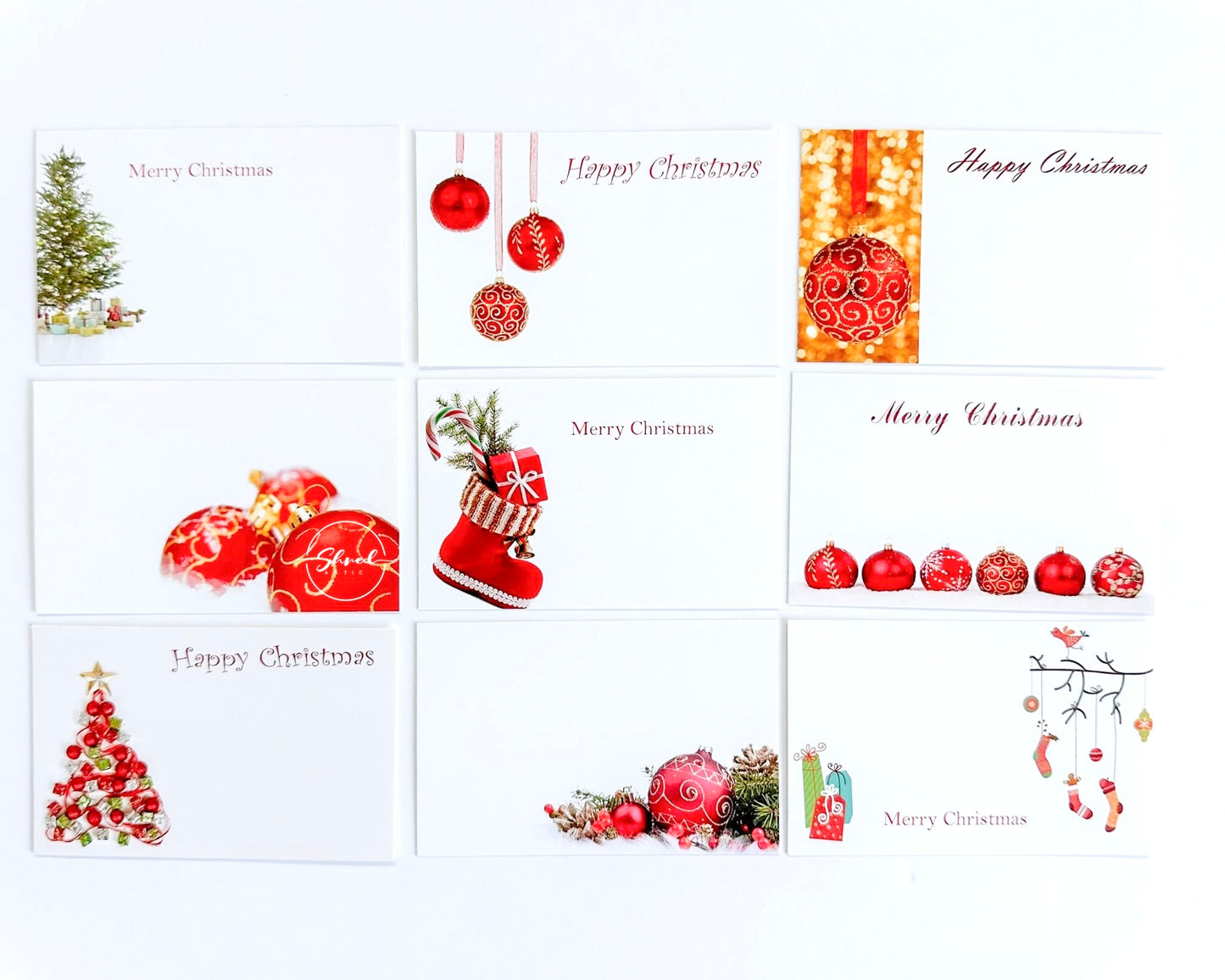 Christmas (Pack of 9) Florist Cards 6 x 9cm