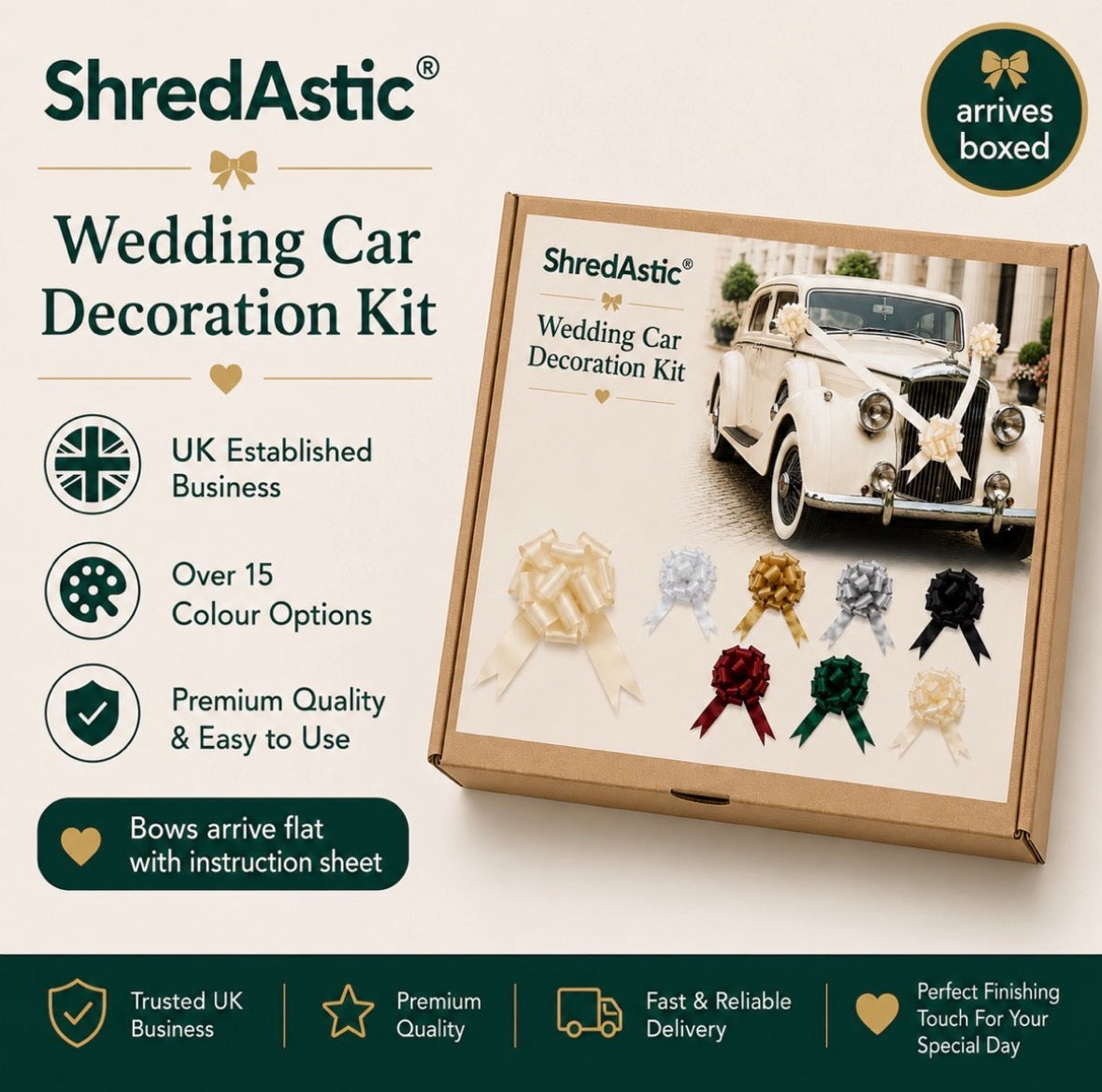 White - Wedding Car Decoration Kit