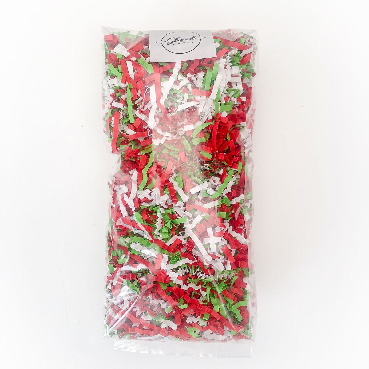 Elf Mix - Shredded Paper Red, White, Green ZigZag Crinkle Cut