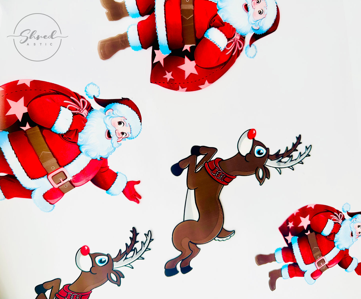 Santa Reindeer Christmas Cellophane