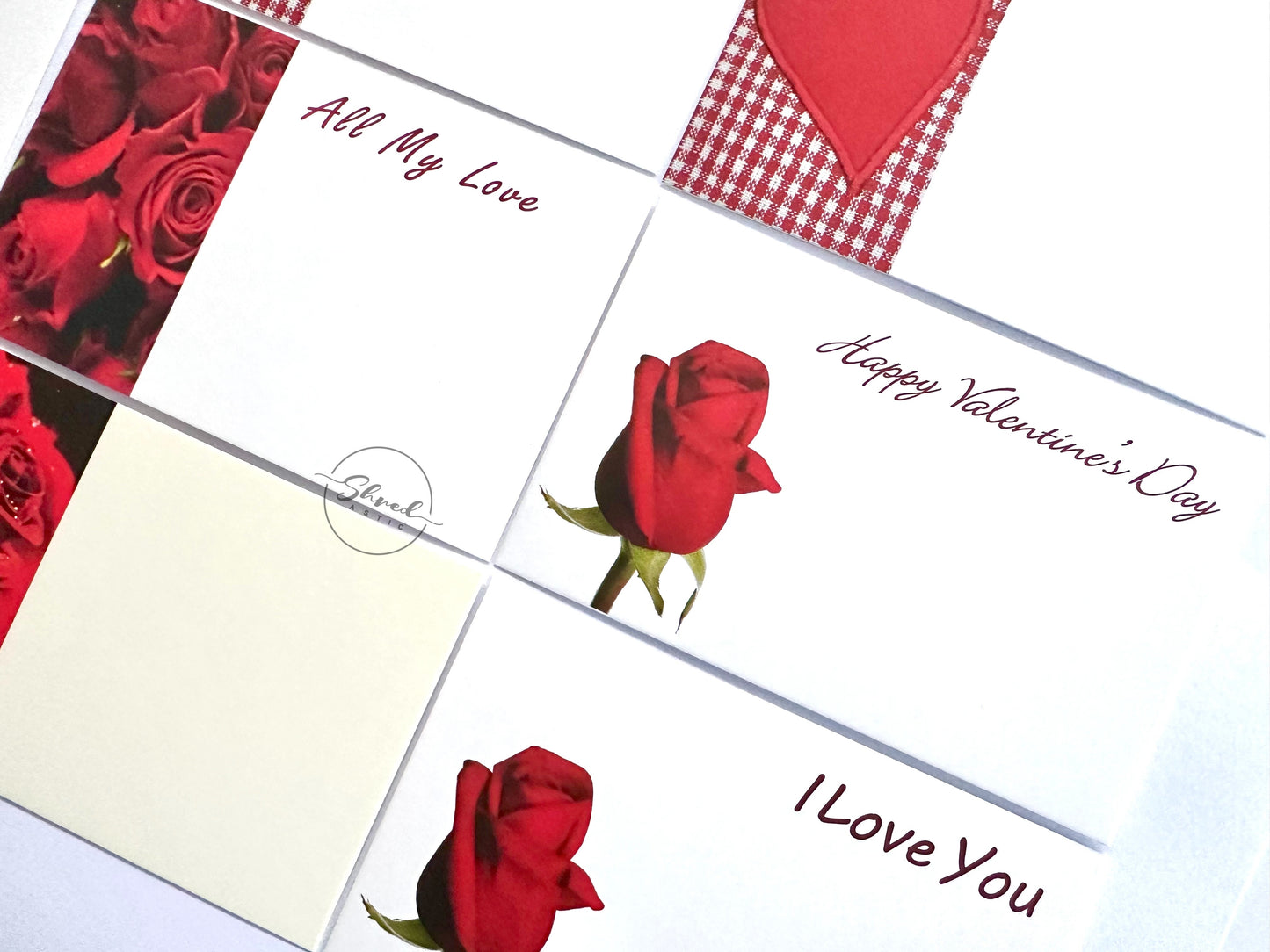 Valentines (Pack of 9) Florist Cards 6 x 9cm