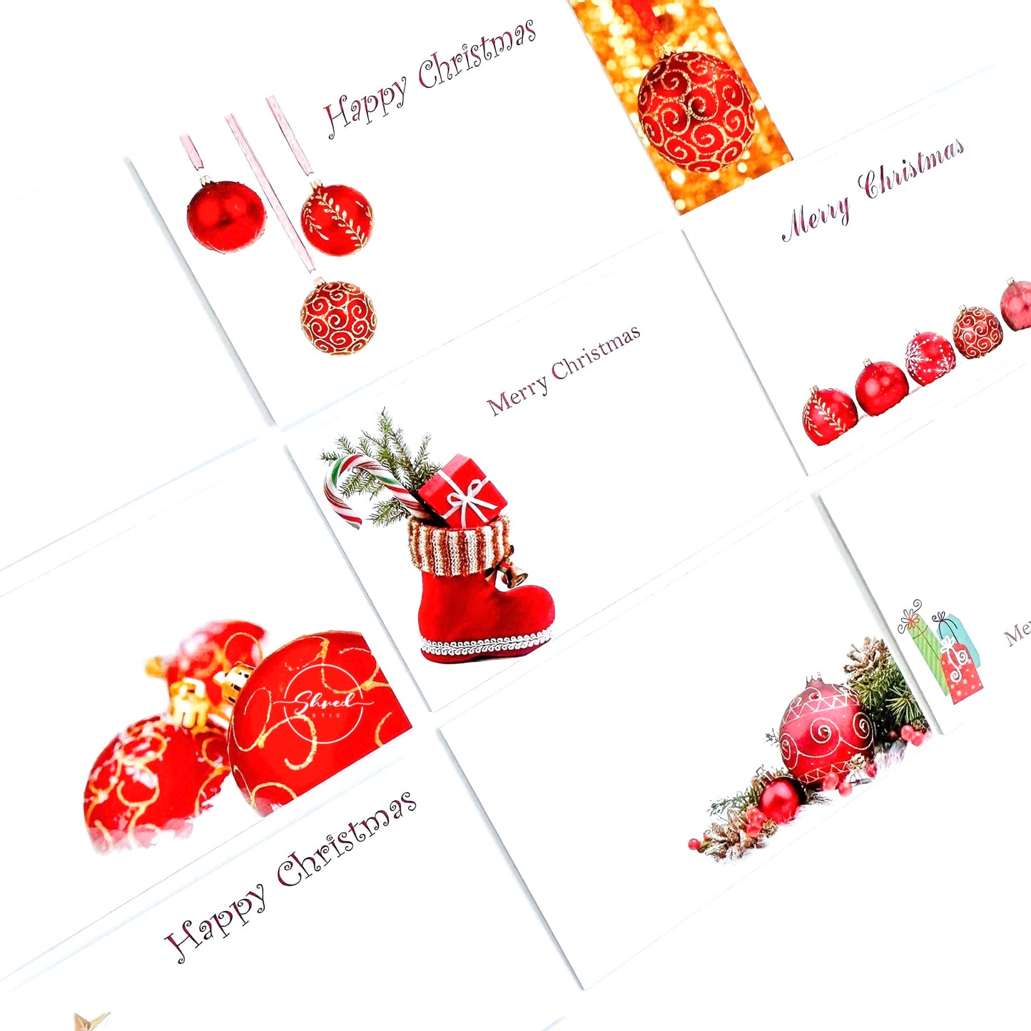 Christmas (Pack of 9) Florist Cards 6 x 9cm