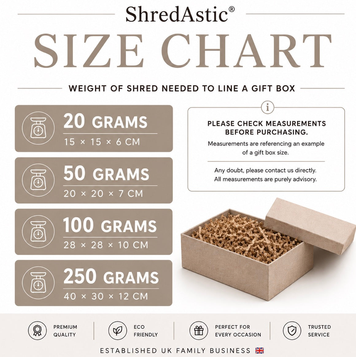 Brown, Ivory & Gold ZigZag Shredded Paper Mix