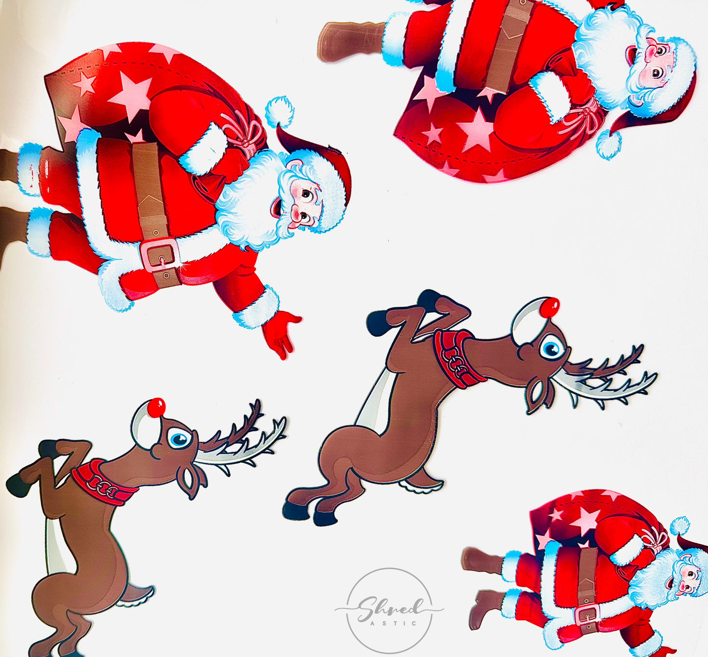 Santa Reindeer Christmas Cellophane