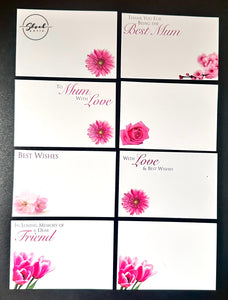 ShredAstic®️ flower Message Cards friend Mum small 6 x 9cm