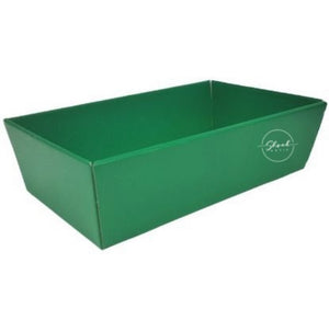 DARK GREEN Hamper Tray cardboard 28 x 18cm medium 10 colour choice / pack sizes