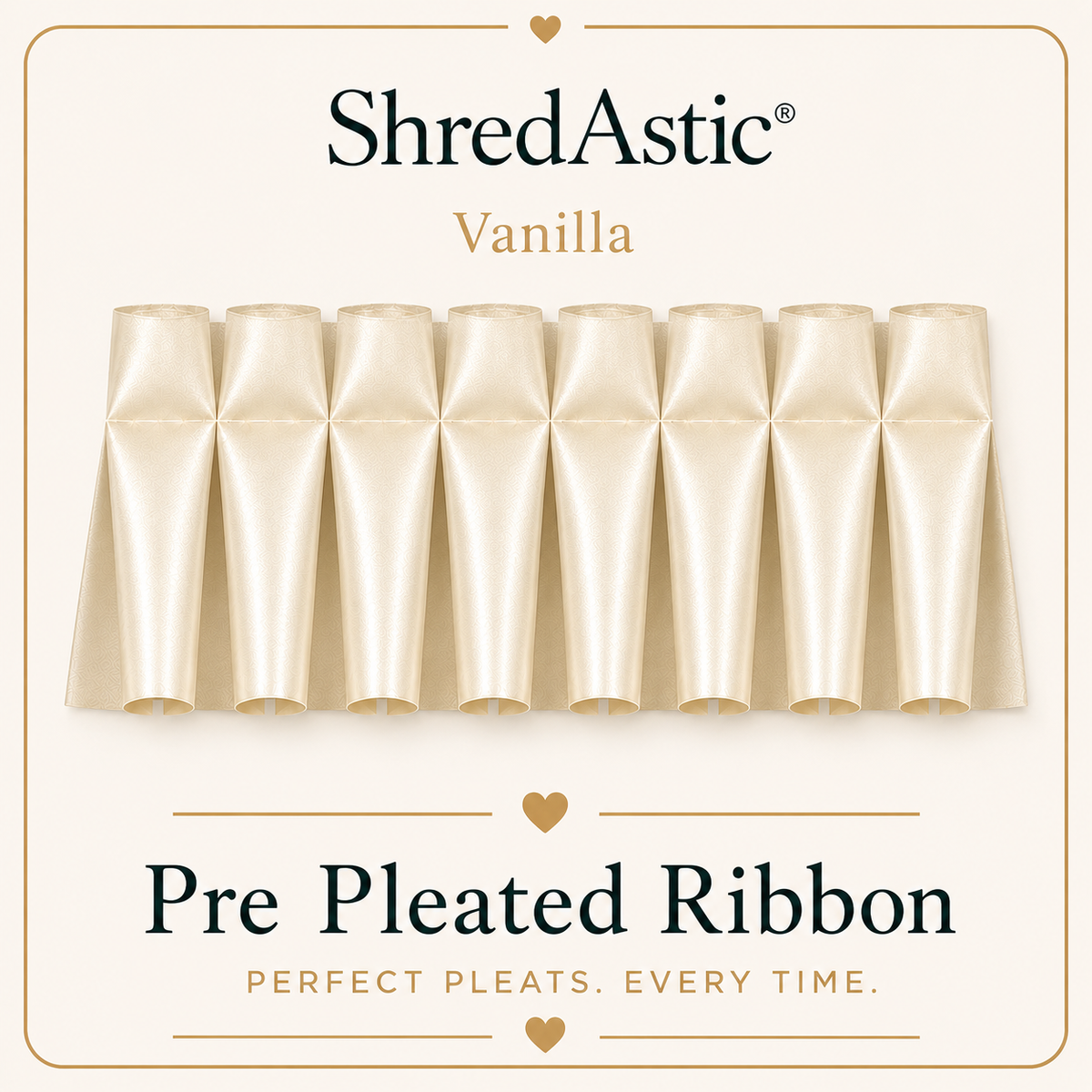 VANILLA - Pre Pleated Ribbon