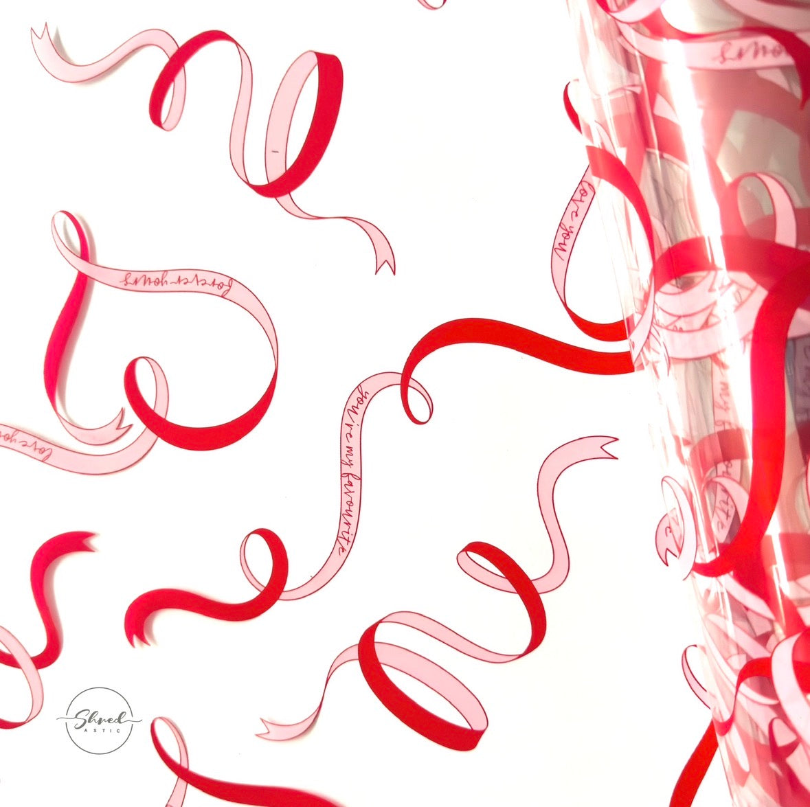 Forever Yours - Red Ribbon Cellophane