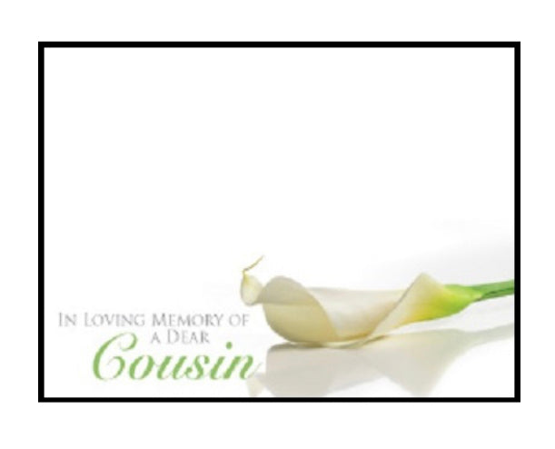 Cousin - Funeral Card 9 x 12 cm