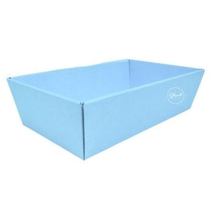 PALE BLUE Hamper Tray cardboard 28 x 18cm medium 10 colour choice / pack sizes