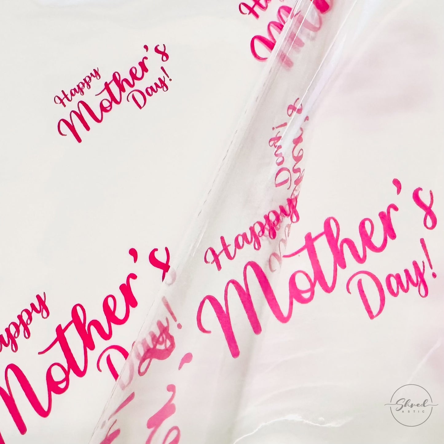 Cerise Pink - Happy Mothers Day Cellophane
