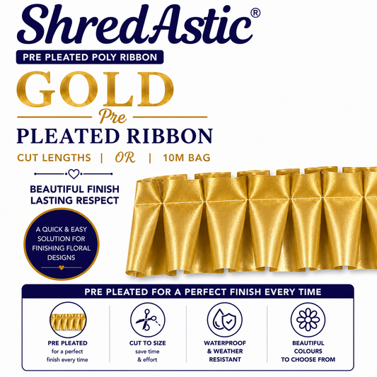 Gold - Pre Pleated Ribbon