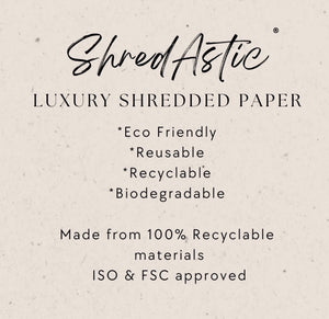 ShredAstic®️ Easter Baby Shower Pink Blue Hamper Fill Kraft ZigZag Crinkle Paper Mix