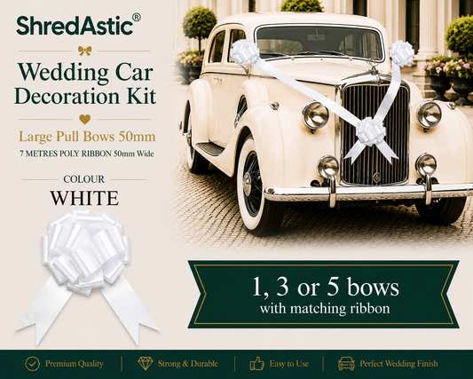 White - Wedding Car Decoration Kit