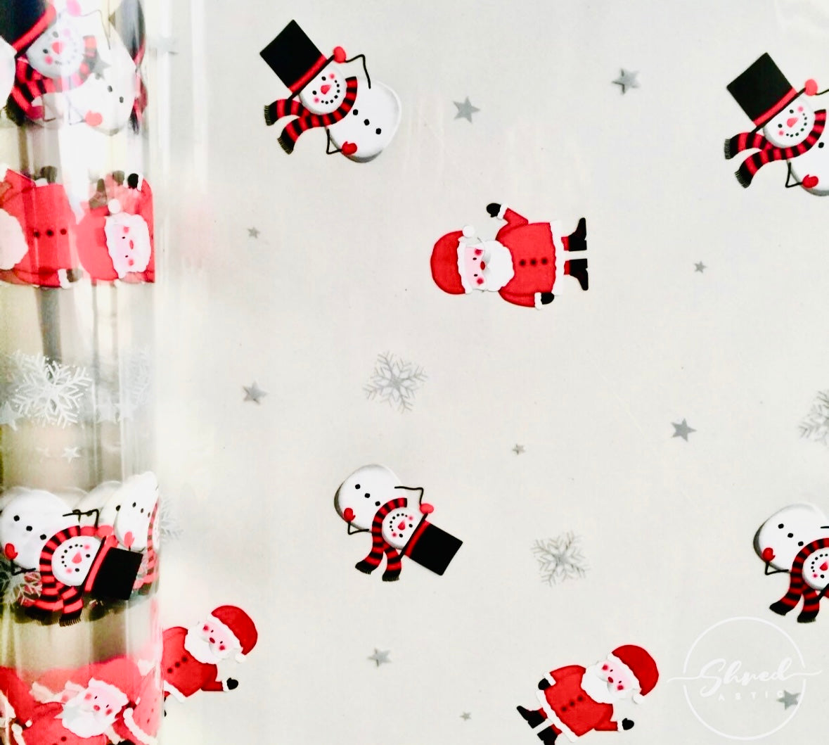Santa Snowman Snowflakes Christmas Cellophane
