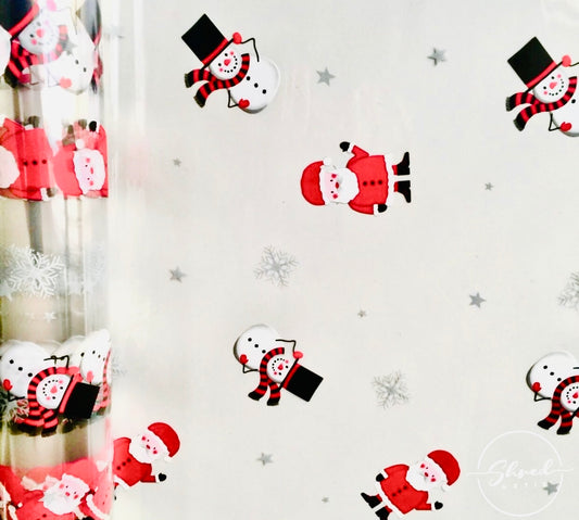 Santa Snowman Snowflakes Christmas Cellophane