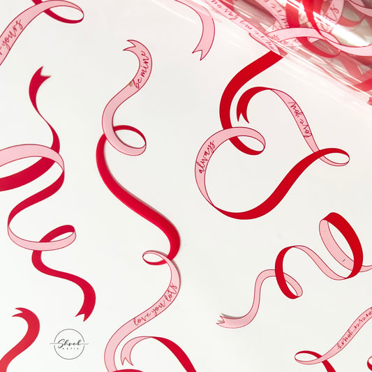 Forever Yours - Red Ribbon Cellophane