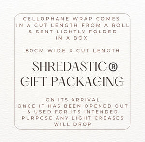 Happy Mothers Day purple / lilac heart on clear Cellophane Wrap Hampers / 3 metres curling ribbon