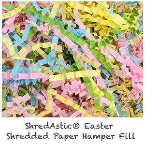ShredAstic®️ Easter Hamper Fill Pink Green Blue Yellow ZigZag Crinkle Paper Mix