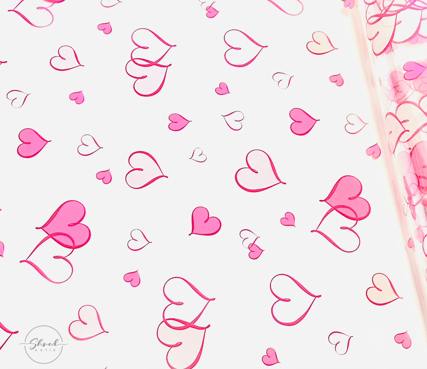 Cerise Hearts Cellophane