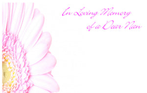 ILM of a Dear Nan Funeral Message Card large 9 x 12 cm / cello bag