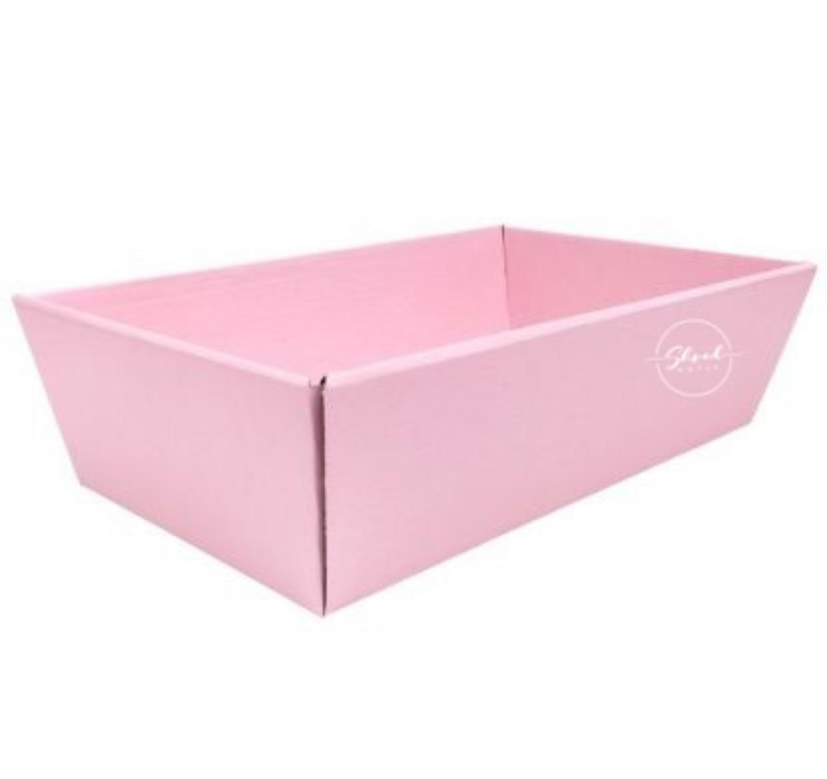 PALE PINK Hamper Tray cardboard 28 x 18cm medium 10 colour choice / pack sizes