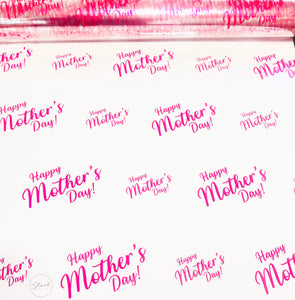 MOTHERS DAY cerise pink script Cellophane Wrap Hampers / 3 metres curling ribbon