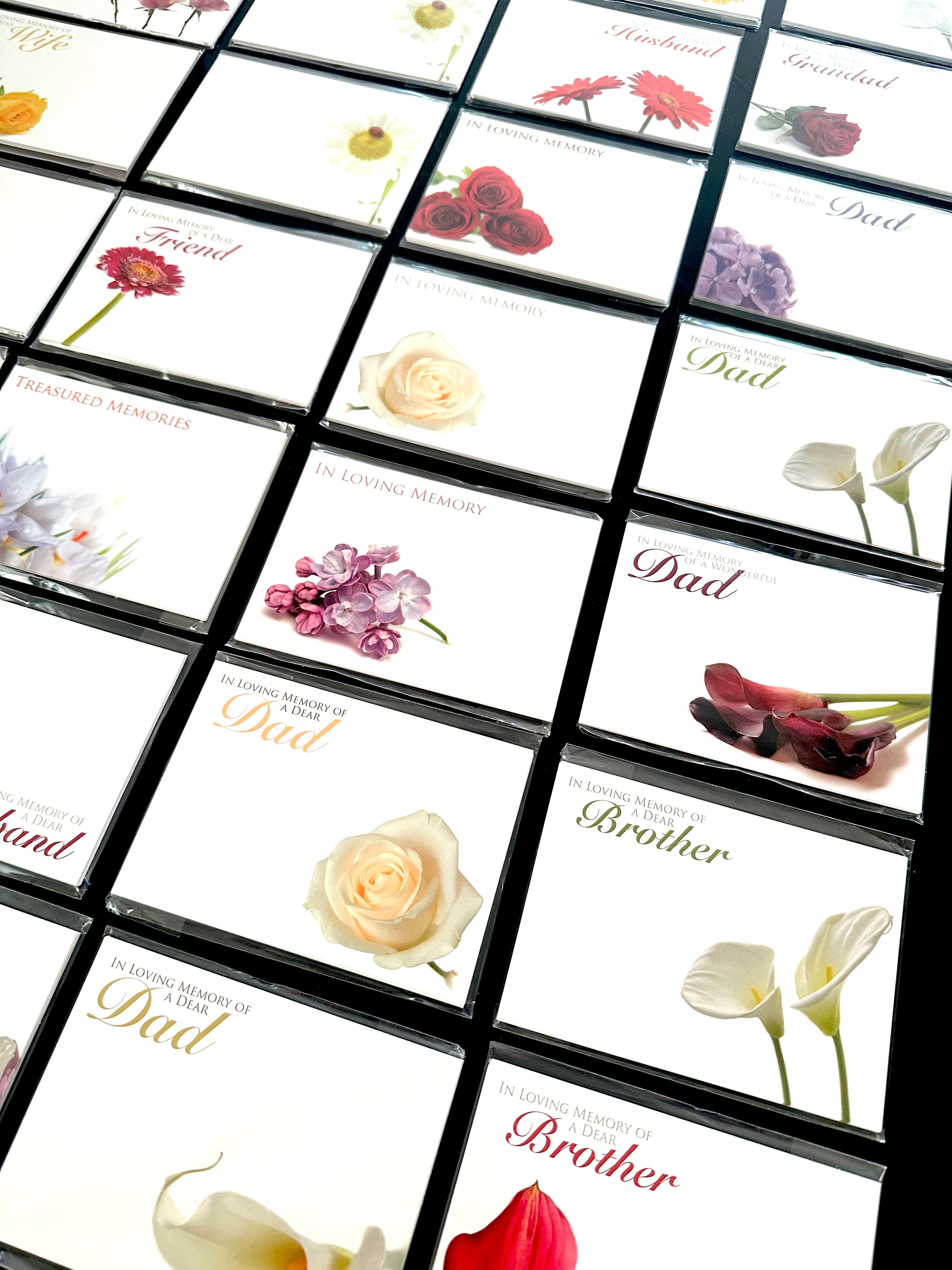 Large Funeral Memorial Cards - 9.5 x 12cm