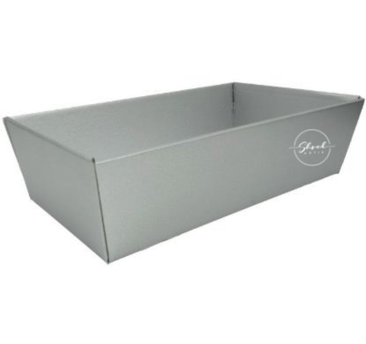 SILVER Hamper Tray cardboard 28 x 18cm medium 10 colour choice / pack sizes