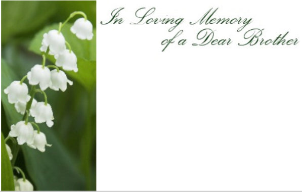 Brother - Funeral Card 9 x 12 cm