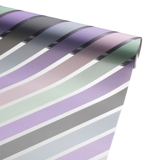 Cellophane Pastel Stripe Film wrap for flowers 80cm wide
