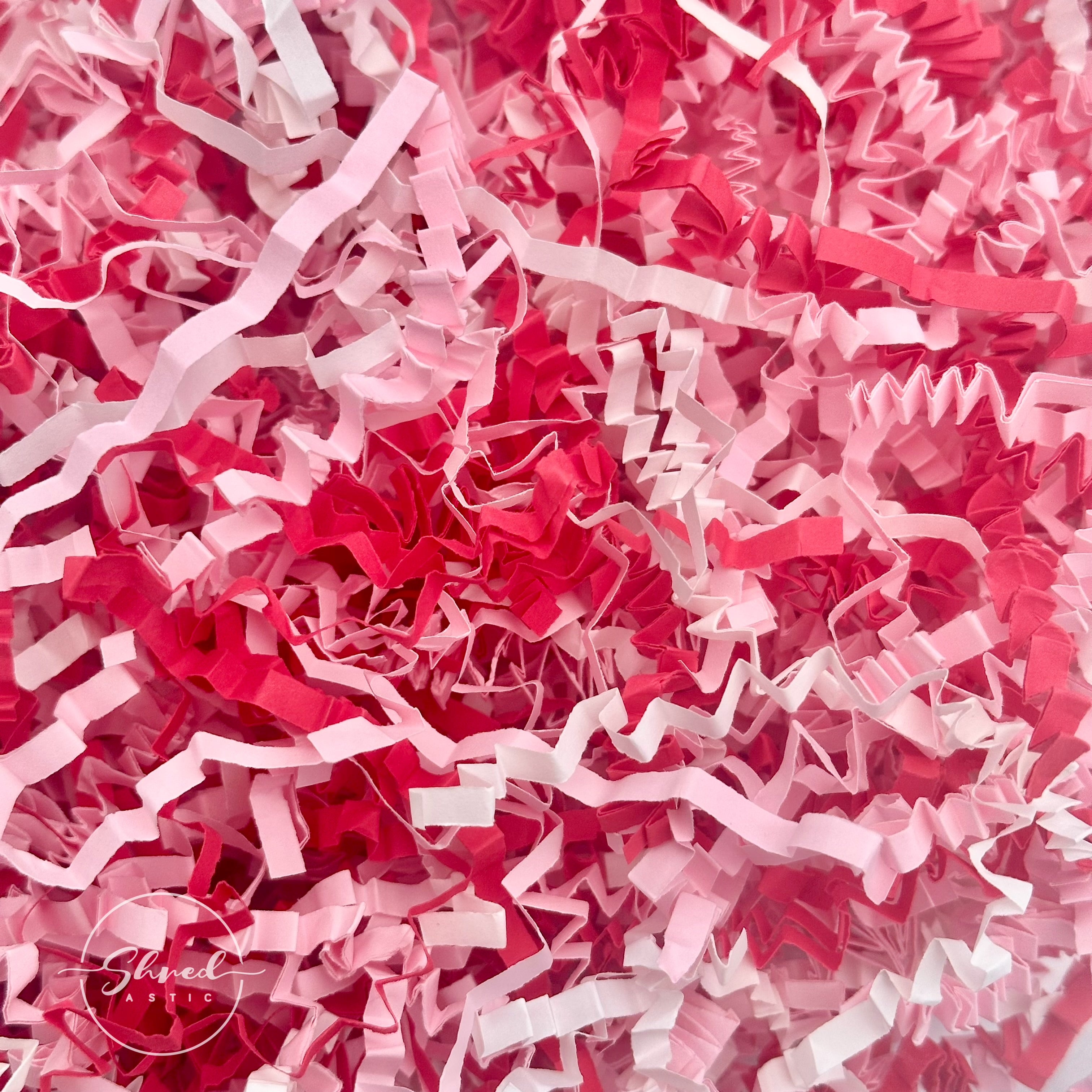 Red,Pink & White , ZigZag Crinkle Paper Mix Valentines Mothers Day Birthday Xmas