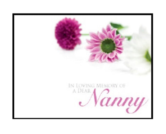 Nanny Funeral Card 9 x 12 cm