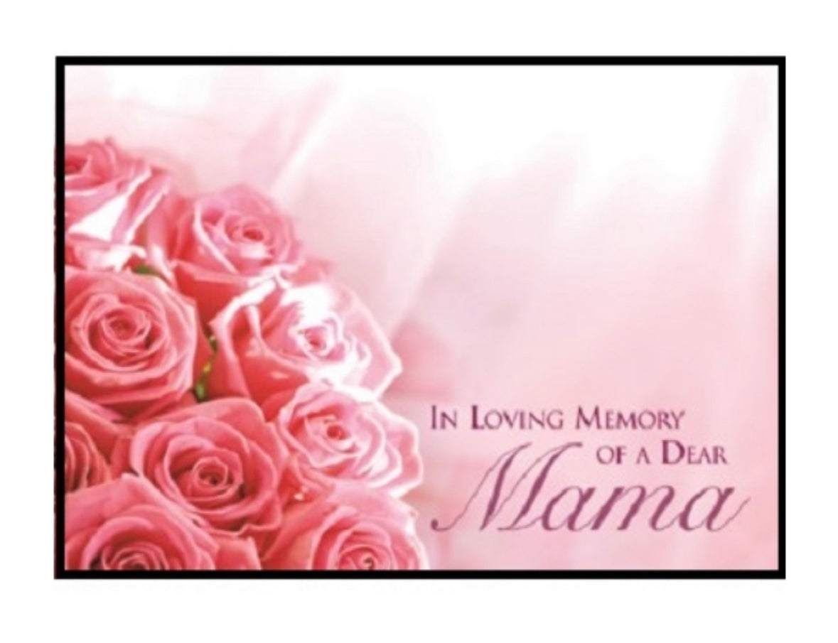 Large Funeral Memorial Cards - Mum Mother Mam Mom Mama 9x12cm