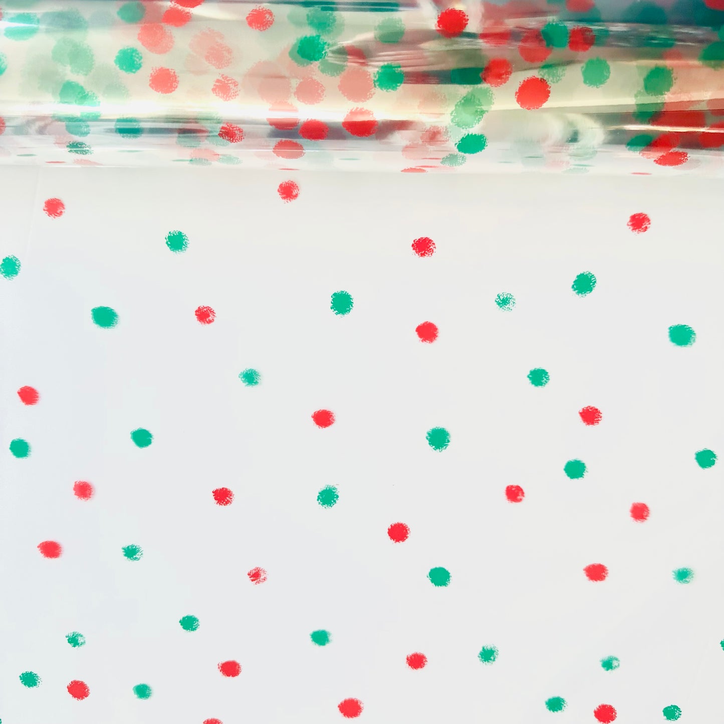 Red Green Dot Christmas Cellophane