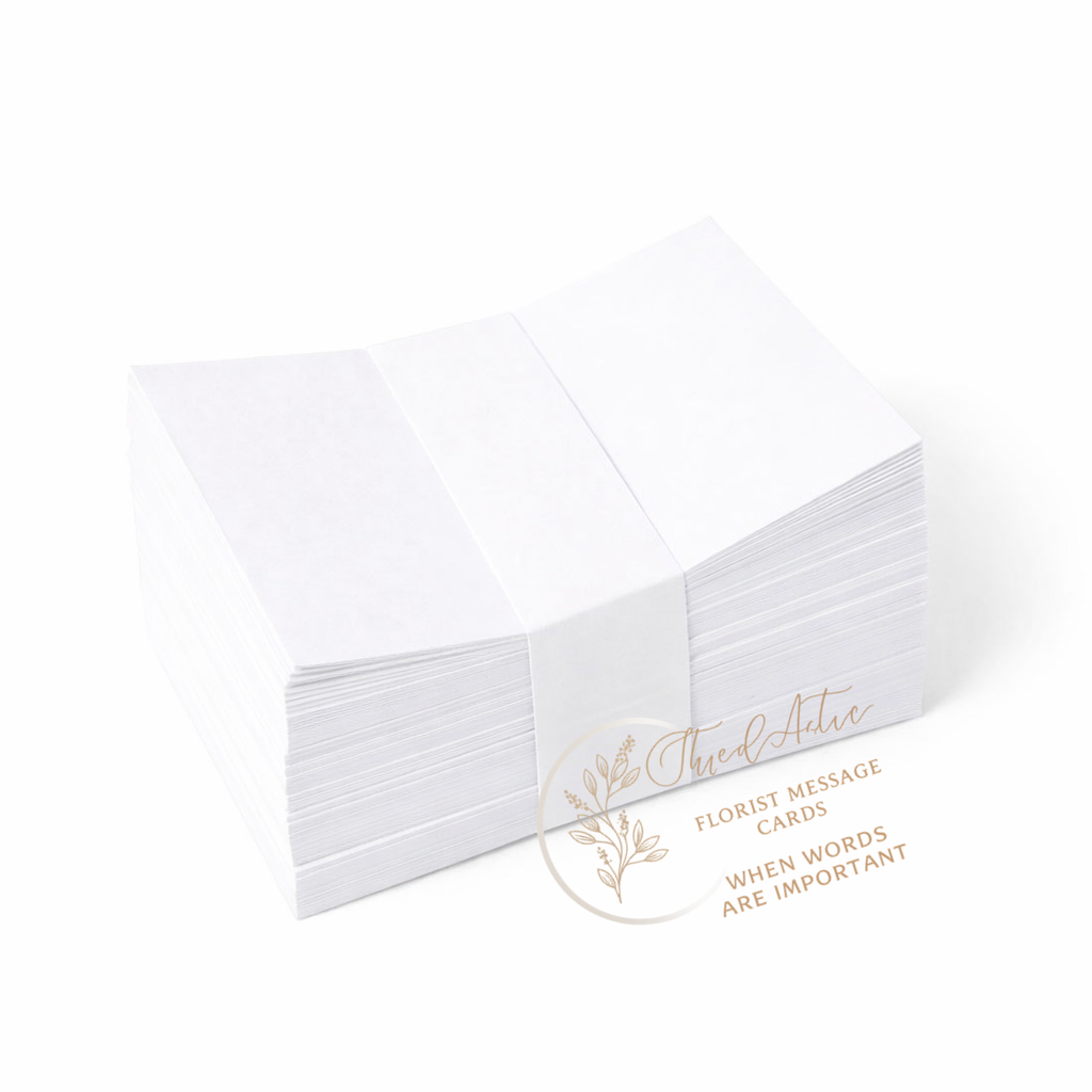100 White Envelopes - For Florist Cards 11 X 7cm