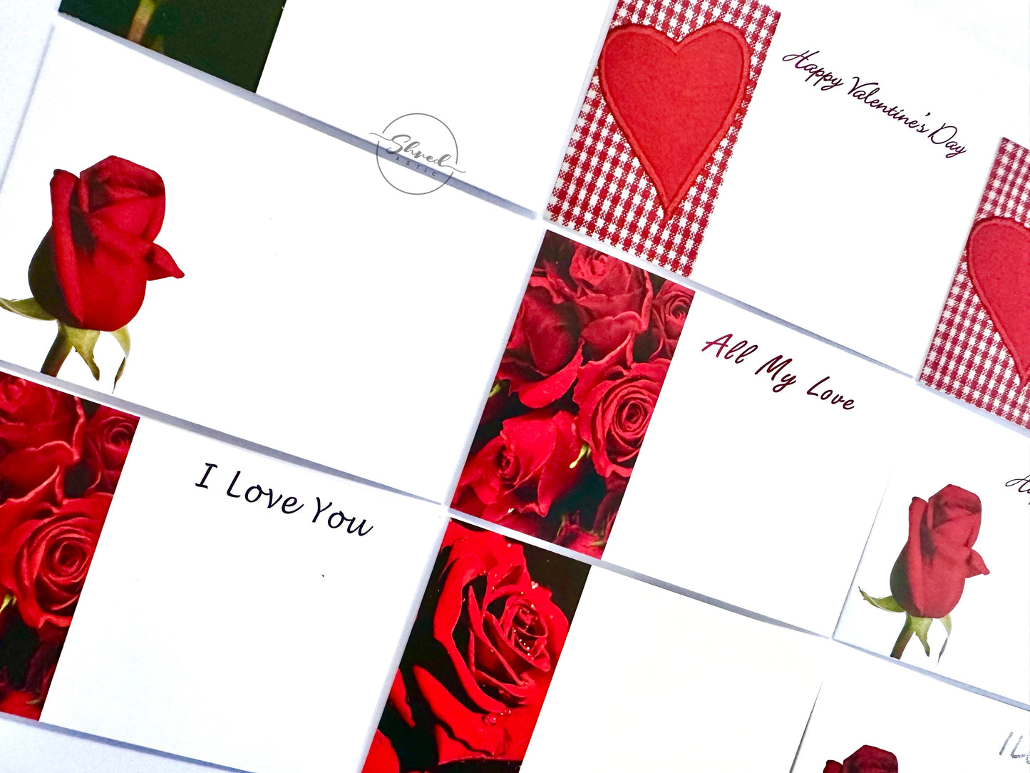 Valentines (Pack of 9) Florist Cards 6 x 9cm