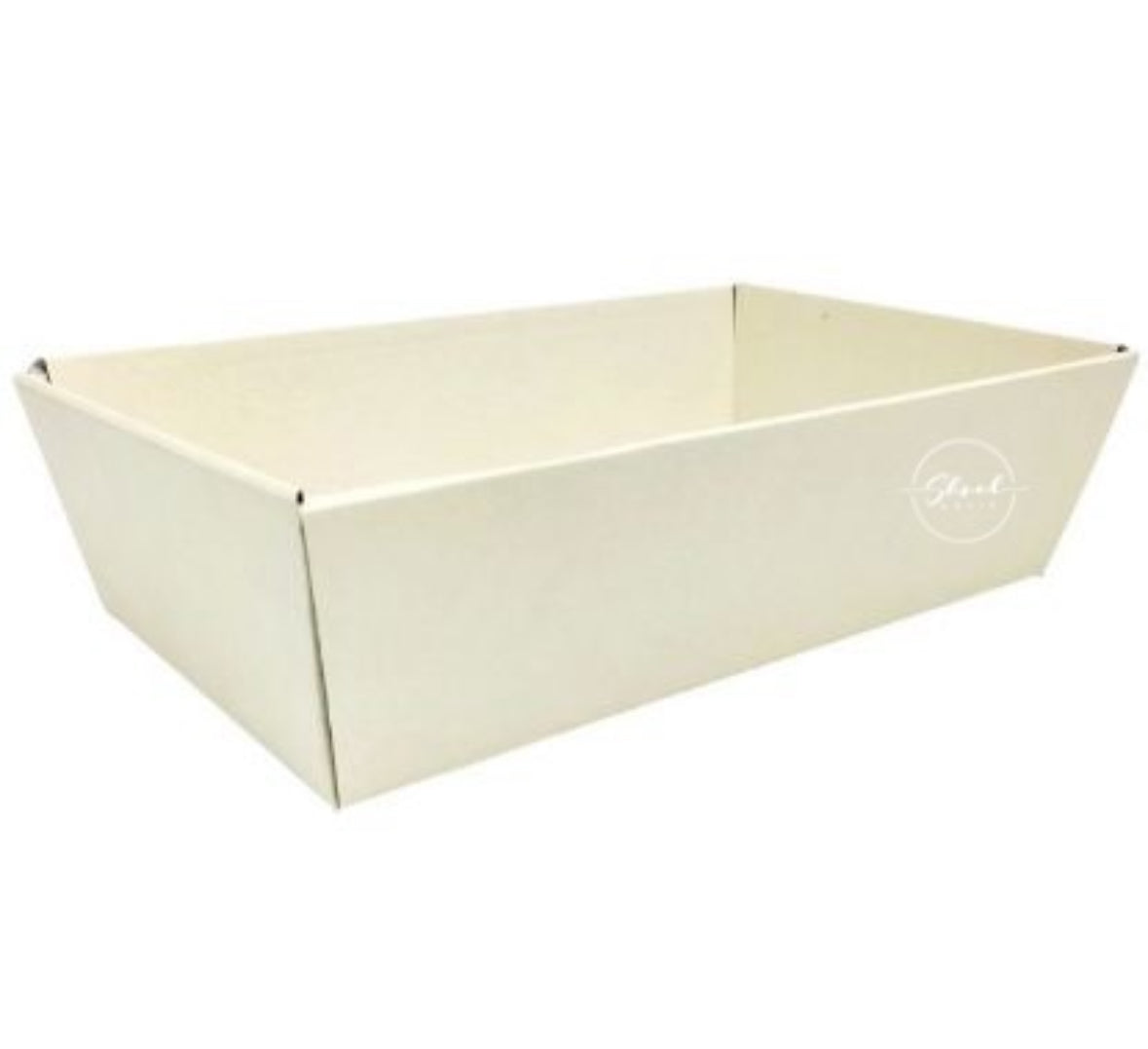 CREAM Hamper Tray cardboard 28 x 18cm medium 10 colour choice / pack sizes