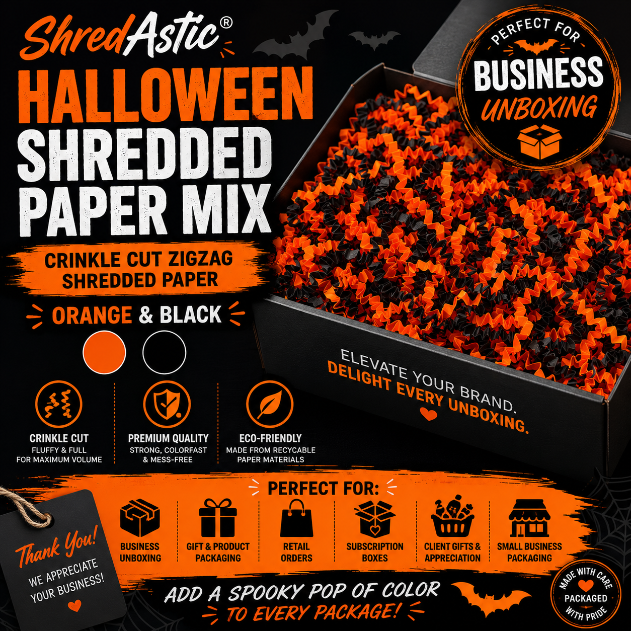 Pumpkin - Orange & Black ZZ Mix