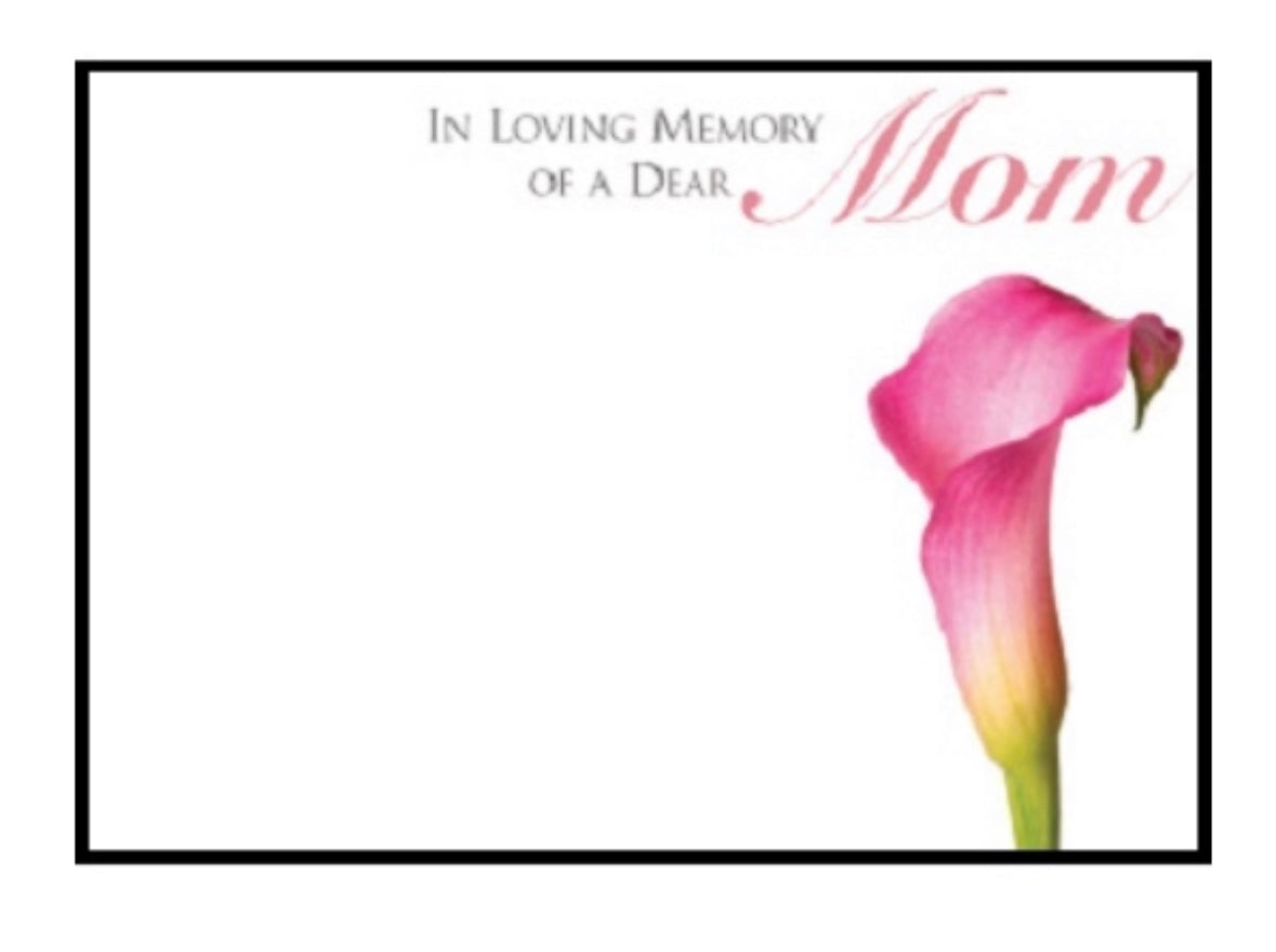 Mum - Funeral Cards 9x12cm