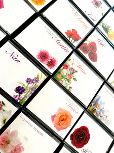 Large Funeral Memorial Cards - 9.5 x 12cm