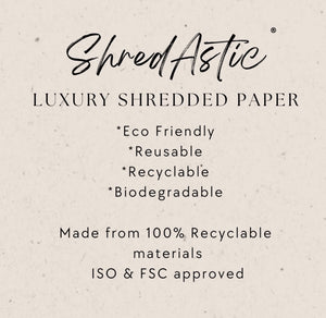 ShredAstic®️  -Cerise & white Shredded Paper Mix ZigZag Crinkle Cut