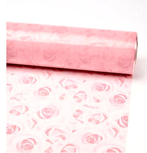Pink ROSE Mothers Day Cellophane Wrap Hampers / 3 metres curling ribbon