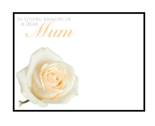 Large Funeral Memorial Cards - 9.5 x 12cm