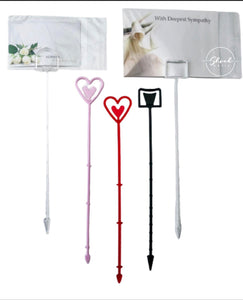 MUM In Loving Memory Funeral Message Card large 9 x 12 cm / cello envelope / holder options