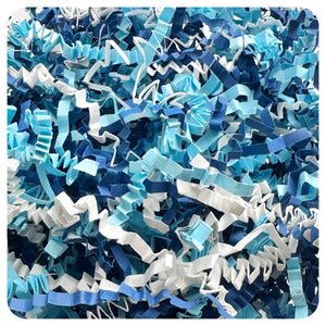 ShredAstic®️ Pale Blue / White / Navy ZigZag Paper Mix