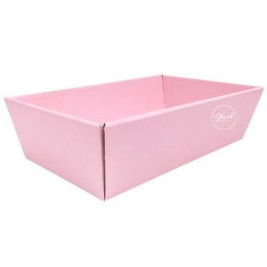 PALE PINK Hamper Tray cardboard 28 x 18cm medium 10 colour choice / pack sizes