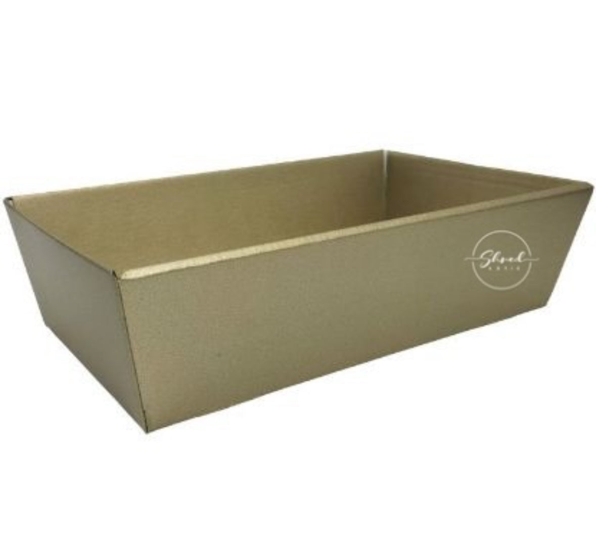 GOLD Hamper Tray cardboard 28 x 18cm medium 10 colour choice / pack sizes
