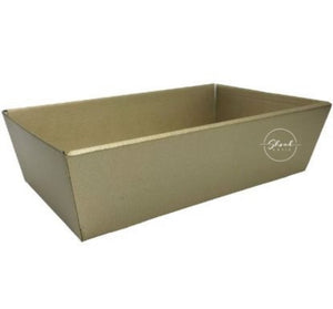 GOLD Hamper Tray cardboard 28 x 18cm medium 10 colour choice / pack sizes