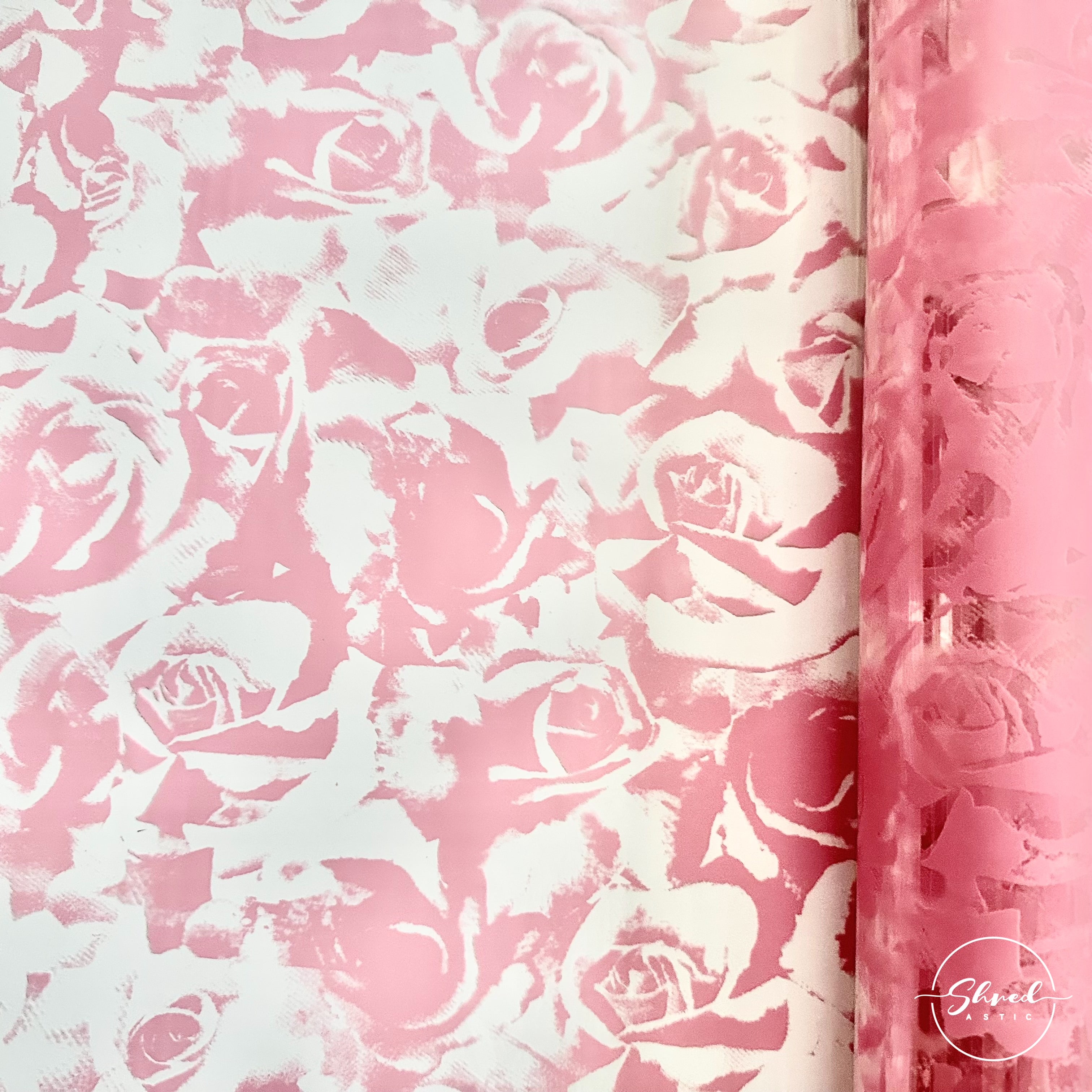 Pink ROSE Mothers Day Cellophane Wrap Hampers / 3 metres curling ribbon